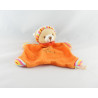Doudou et compagnie plat Ours orange cannelle bonnet blanc