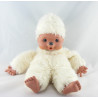 Ancienne Peluche Singe Kiki blanc Vintage