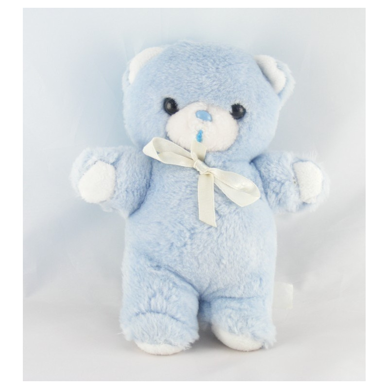 Doudou Peluche ours bleu BOULGOM 