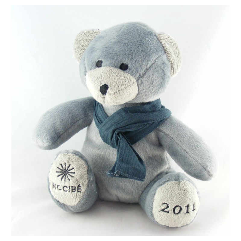 Doudou ours gris noir NOCIBE 2009 IKKS