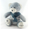 Doudou ours gris noir NOCIBE 2009 IKKS