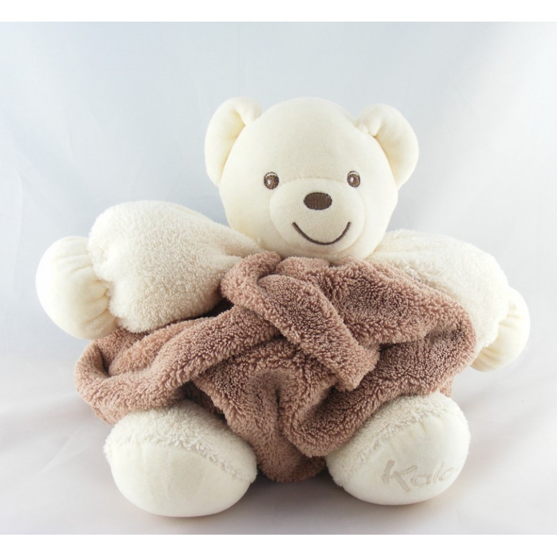 Doudou ours plume écru créme jaune blanc KALOO 