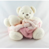 Doudou ours plume blanc rose KALOO