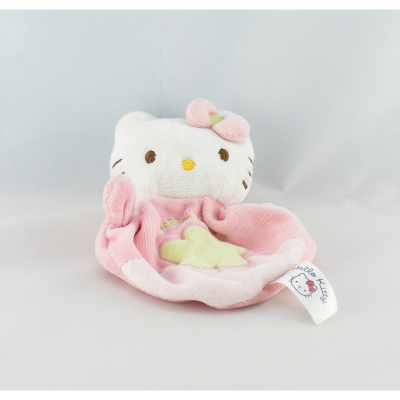 Doudou plat chat HELLO KITTY noël rose mauve