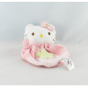 Doudou plat chat HELLO KITTY noël rose mauve