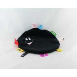 Doudou plat rond Barbapapa bleu Barbibul étiquette JEMINI