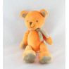 Doudou ours orange coeur bleu NICOTOY