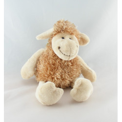 Doudou ours beige marron écharpe blanche CP INTERNATIONAL
