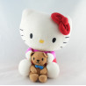 Doudou chat HELLO KITTY rose noeud orange SANRIO LICENSE 