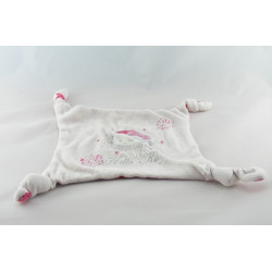 Doudou plat rose fushia pois chat HELLO KITTY noël