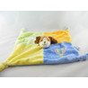 Doudou plat chien jaune vert orange bleu nuage GIPSY