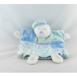 Doudou plat ours bleu Lagoon poisson crabe KALOO