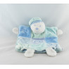 Doudou plat ours bleu Lagoon poisson crabe KALOO