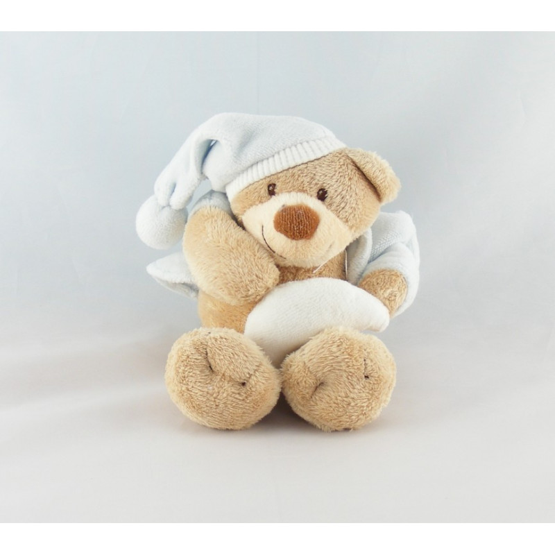 Doudou ours bleu ciel lune NATTOU