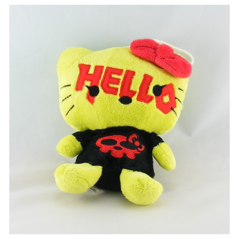 Peluche chat HELLO KITTY salopette bleu SANRIO LICENSE 