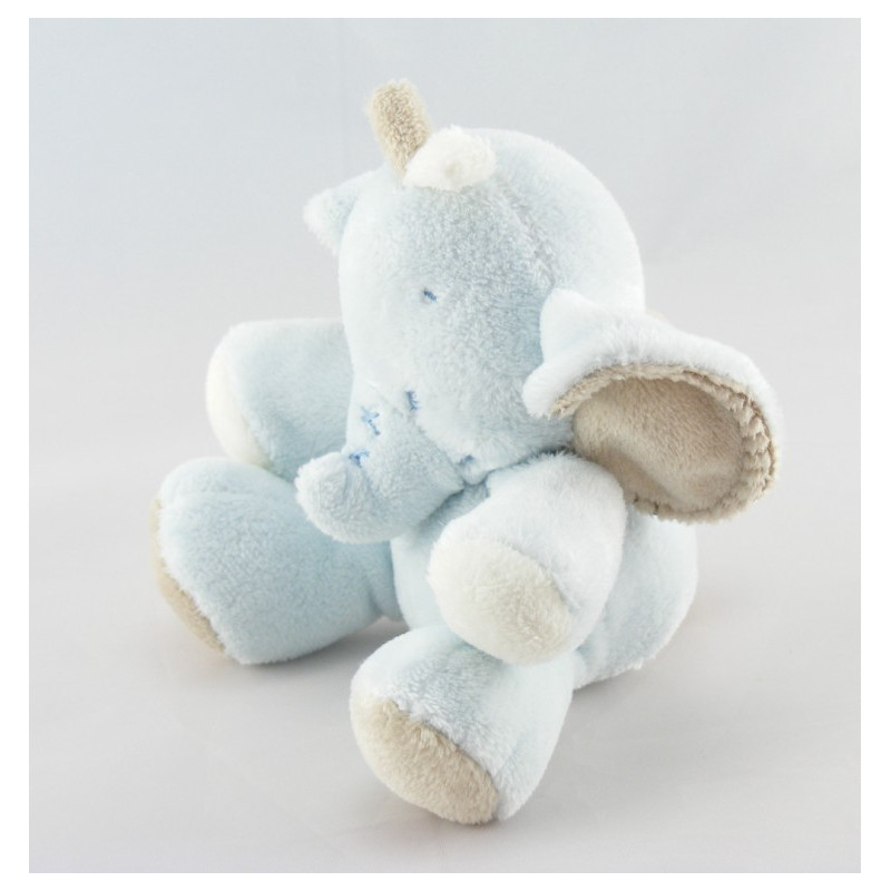 Doudou éléphant bleu beige NATTOU