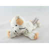 Doudou chat blanc marron beige ANNA CLUB PLUSH