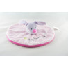 Doudou plat rond rose rouge chien loup champignon KIABI