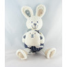 Doudou plat Lapin bleu marine NICOTOY NEUF
