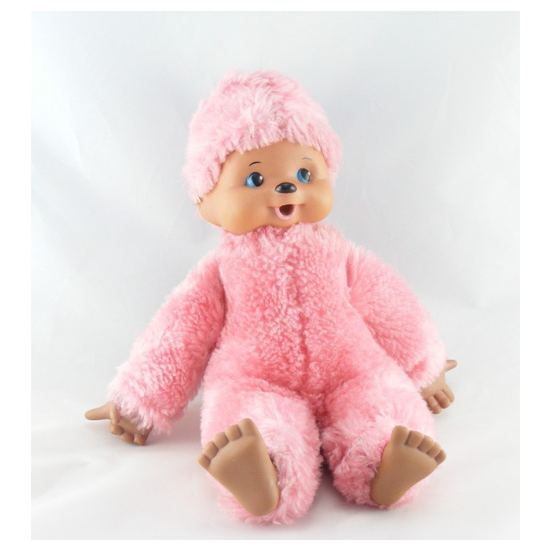 Ancienne Peluche Singe Kiki beige