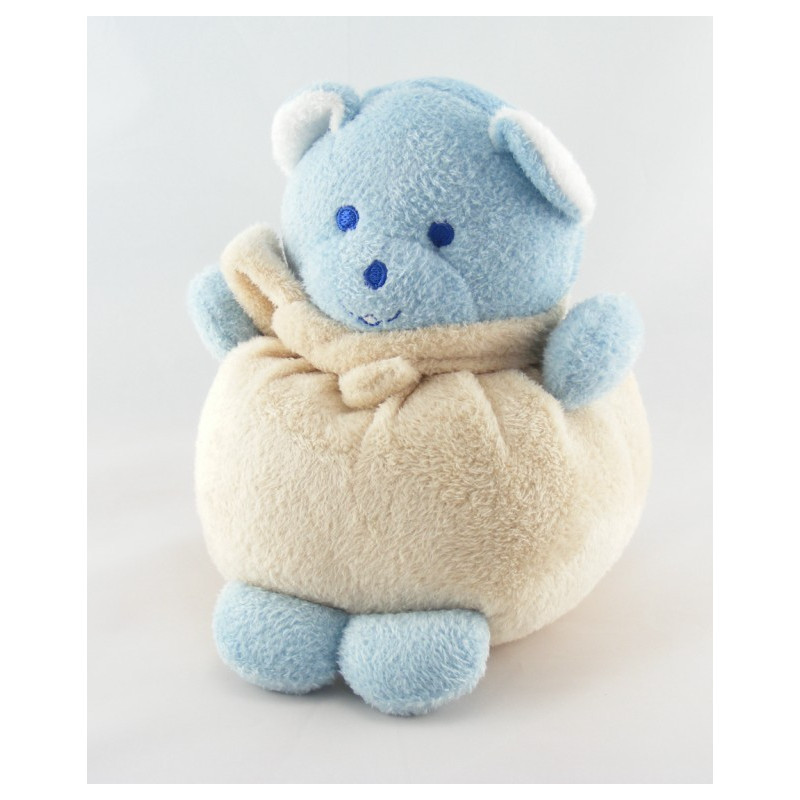 Doudou ours  boule beige écru Musti de MUSTELA 