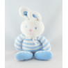 Doudou lapin pyjama bleu rayures luminou JEMINI