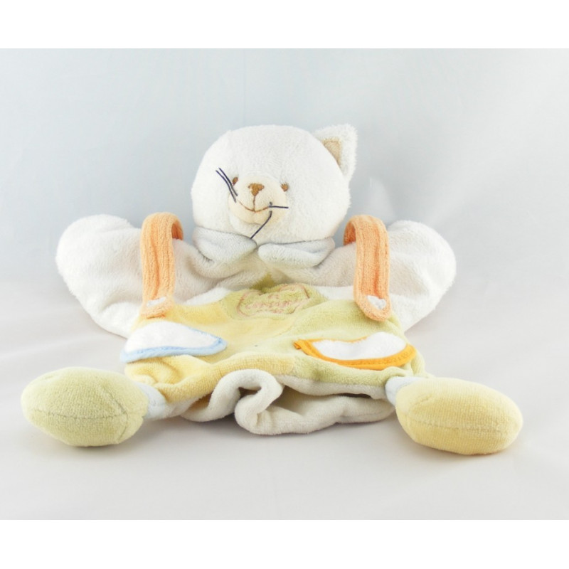 Doudou plat marionnette chat avec souris DOUDOU ET COMPAGNIE 