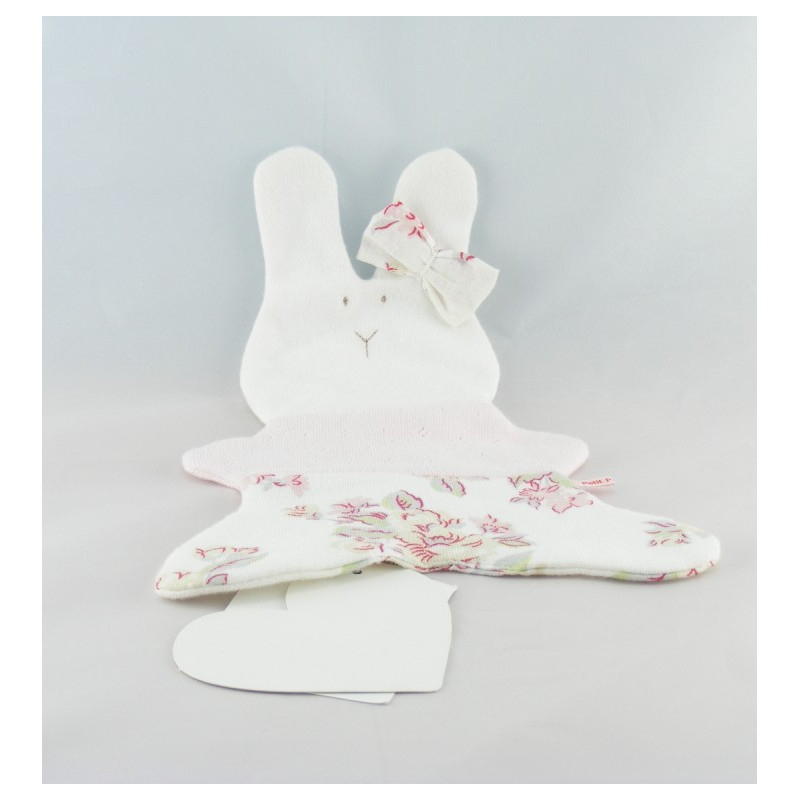 Doudou plat lapin vert c'est parti PETIT BATEAU 