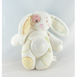 Doudou lapin blanc pull orange AUCHAN