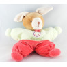 Doudou range pyjama coussin lapin vert rouge NOUNOURS