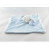 Doudou plat ours blanc bleu vichy JACADI