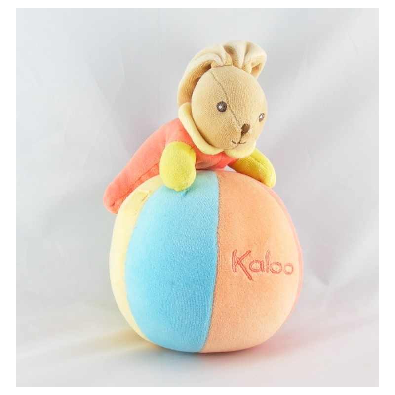 Doudou culbuto multicolore lapin coccinelle KALOO