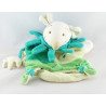 Doudou et compagnie marionnette souris verte col fleur soleil