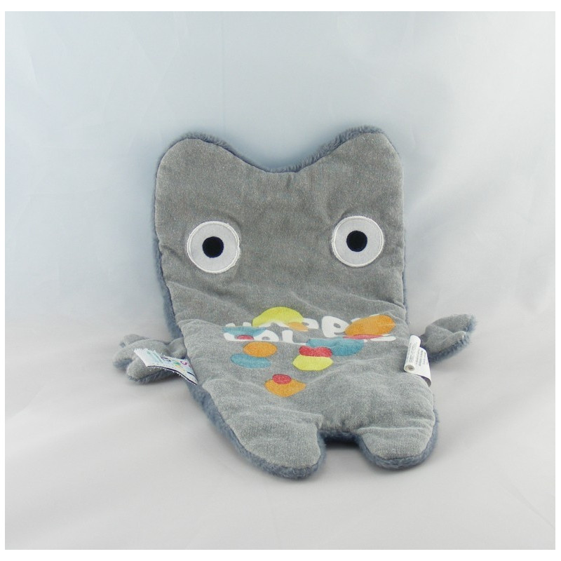 Doudou plat triangle girafe bleu VERTBAUDET