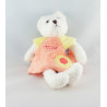 Doudou vache blanche orange jaune Titine NOUNOURS