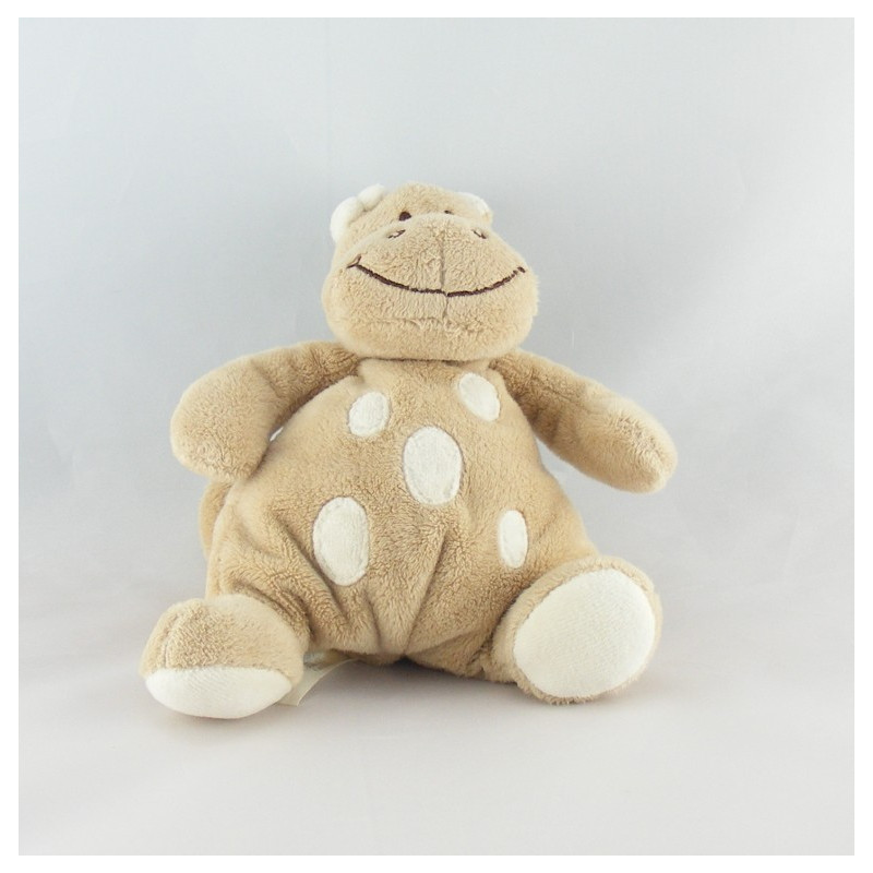 Doudou dragon dinosaure beige tache blanche JOLLYBABY