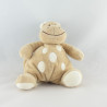 Doudou dragon dinosaure beige tache blanche JOLLYBABY