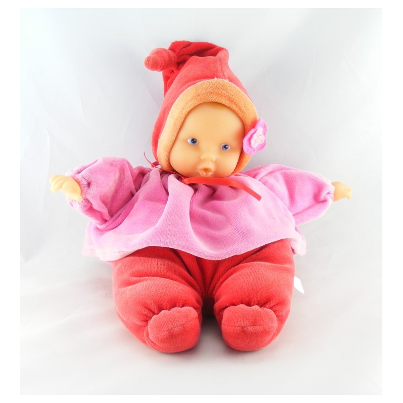 Doudou bébé poupée Baby Pouce rouge rose COROLLE 2004
