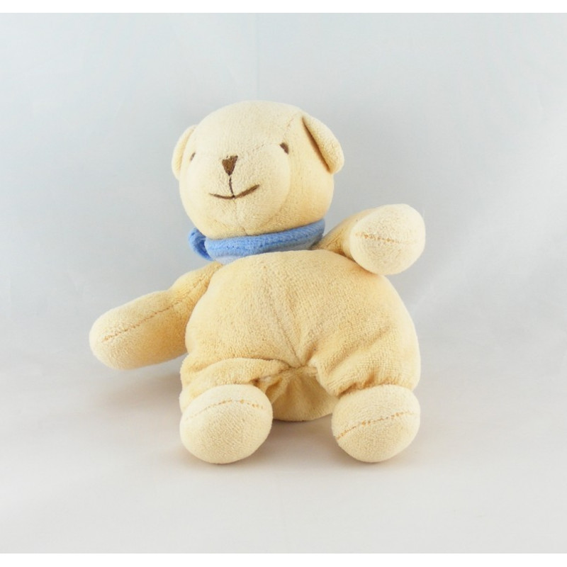 Doudou ours beige foulard bleu NICOTOY
