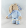 Doudou hochet quille Lapin beige bleu KLORANE