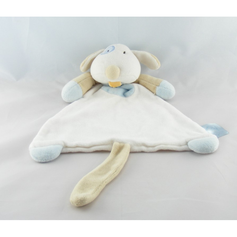 Doudou plat chien bleu KING BEAR