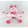 Doudou plat marionnette cochon rose HISTOIRE D'OURS