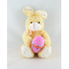 Doudou lapin gris oeuf de pâque rose GIPSY