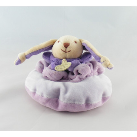 Doudou et compagnie lapin Bonnie pétale mauve violet carambole