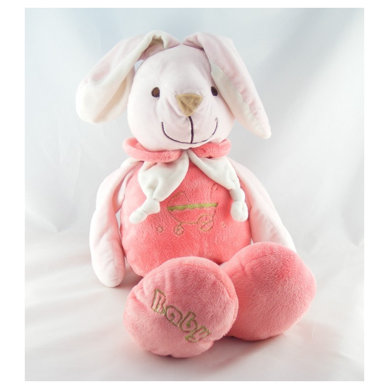 Doudou lapin rose landau baby CP INTERNATIONAL