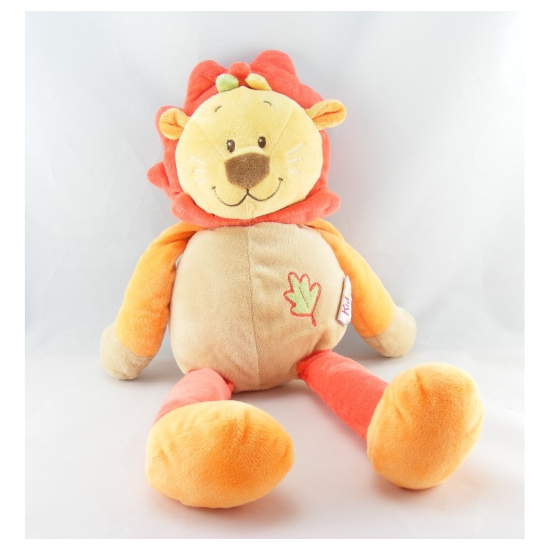 Doudou lion beige orange marron DOUKIDOU