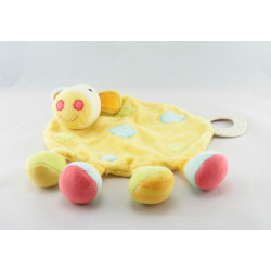 Doudou plat souris orange coeur dentition BABYSUN