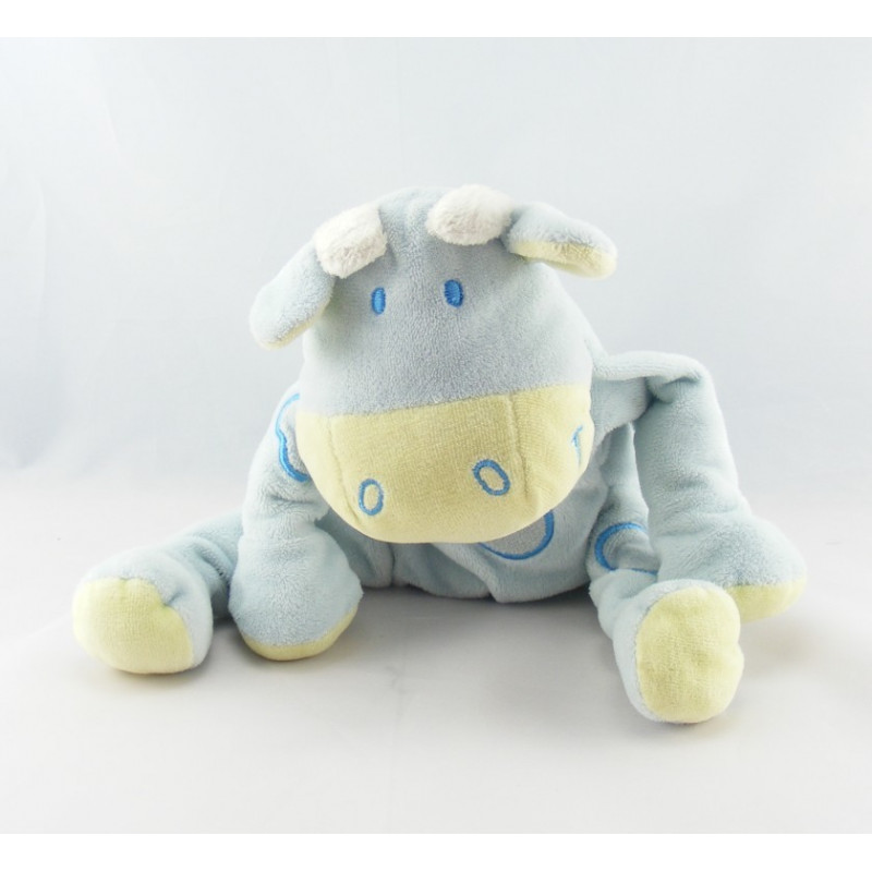 Doudou girafe jaune vert foulard bleu KIABI NICOTOY