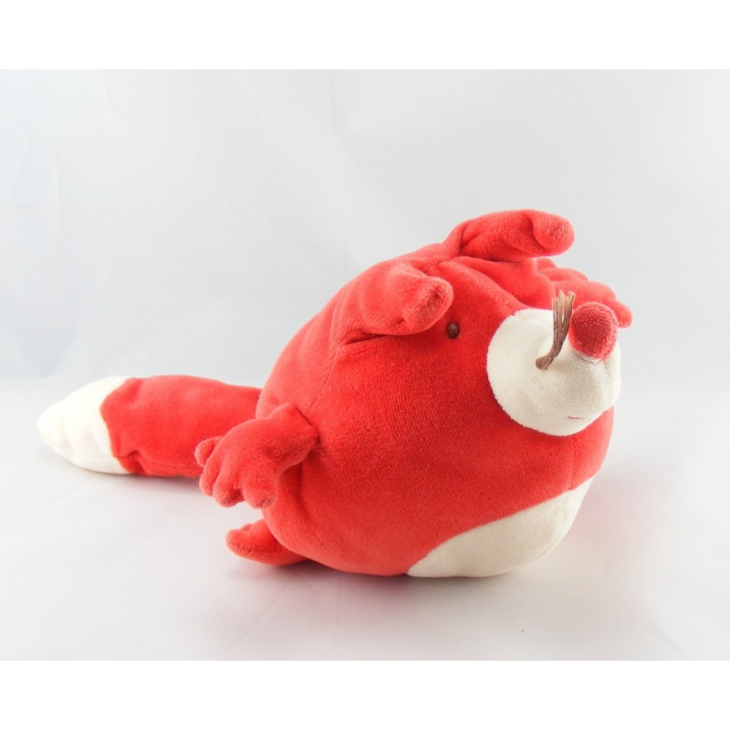 Doudou boule chat renard rouge DPAM DU PAREIL AU MEME