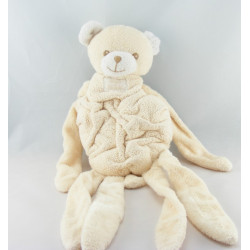 Doudou plat ours écru beige blanc TARTINE ET CHOCOLAT